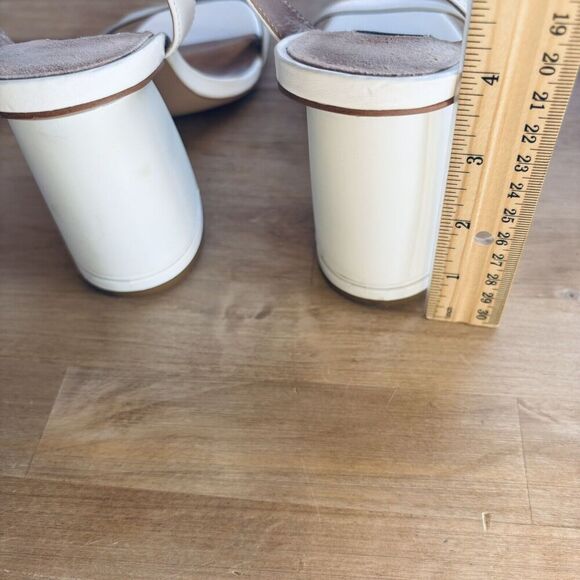 ZAC ZAC POSEN Womens Cream Vitex Open Toe Block Heel Buckle Strap Sandals 9 M - Picture 13 of 13